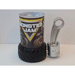 Monster Jam Souvenir Cup Tire Base Piston Handle Grave Digger Megalodon Zombie